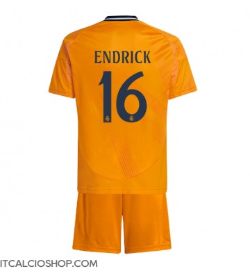 Real Madrid Endrick #16 Seconda Maglia Bambino 2024-25 Manica Corta (+ Pantaloni corti)